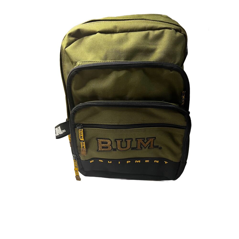 Vintage 1990's B.U.M Equipment Green/Black Backpack - Picture 4 of 5